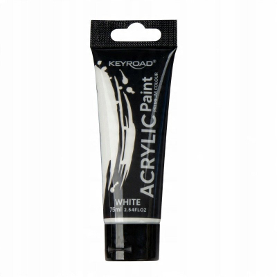 Bojë akrilike Keyroad KR972203, 75 ml, e bardhë