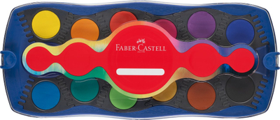Kuti ngjyrash Faber-Castell Connector, 24 ngjyra, blu moderne