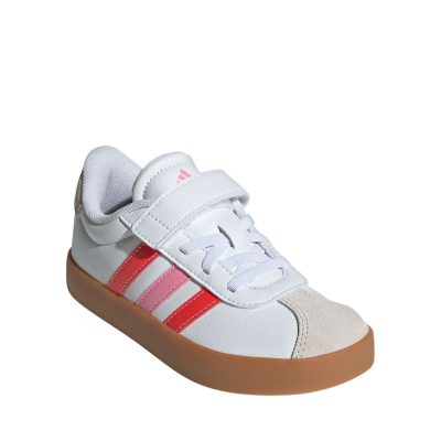 Atlete për kalamaj Adidas VL Court 3.0 Jr JH6318, lëkurë natyrale, mbyllje me shirit ngjitës, të bardha