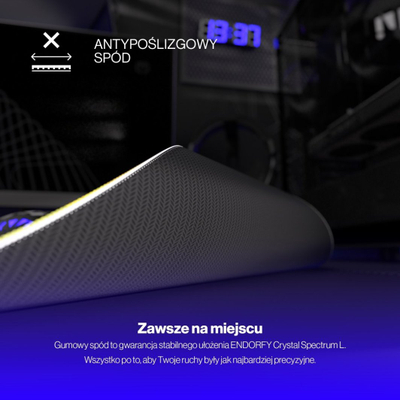 Podloga per maus Endorfy Crystal Spectrum L, 450x400x3 mm, shumengjyreshe