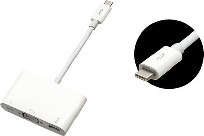 Adapter multiport Blow Zstrka USB C 3.1, VGA, USB, gri
