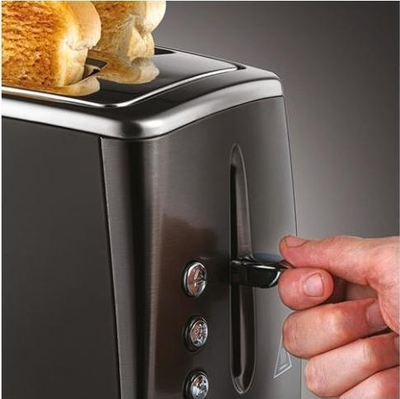 Toaster Russell Hobbs Matte Black 26150-56, 2 feta, çelik inox, i zi mat