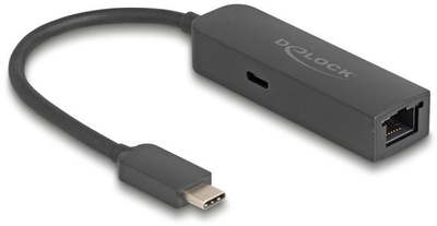 Adaptuer rrjeti Delock USB-C në 2.5 Gigabit LAN, Power Delivery 100W, i zi