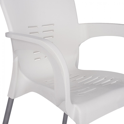 Karrige polipropileni e ricikluar Karek 59.5×59×81 cm (HM5592.11), bardhë