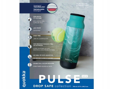 Shishe termike Quokka Pulse Smartgrip, 700 ml, çelik inox, Magnolia