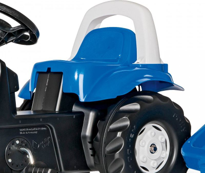 Traktor lodër Rolly Toys RollyKid Landini me pedale, me rimorkio, ngjyrë blu