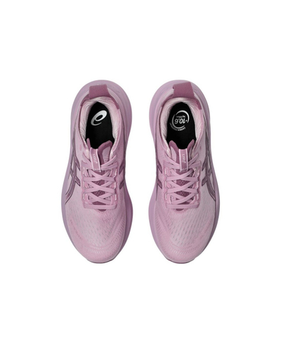 Atlete vrapimi Asics Gel-Nimbus 27 për femra, amortizim FF BLAST PLUS ECO, shollë HYBRID ASICSGRIP, vjollcë