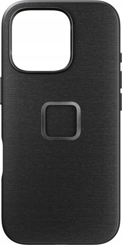 Futrollë Peak Design Mobile Everyday Fabric për iPhone 16 Pro, SlimLink, kompatibile MagSafe, gri qymyr
