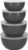 Сет кујнски садови KitchenAid Meal Prep, 4 парчиња, со капаци, темно сива