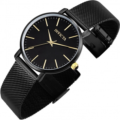 Orë për femra Invicta Angel Quartz 39371, e zezë