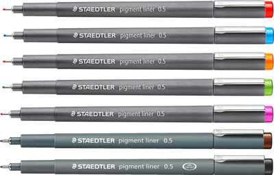 Stilolaps fin i përhershëm Staedtler Pigment Liner 308, majë e hollë, i kuq