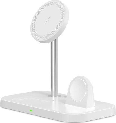 Karikues wireless 3 në 1 Tech-Protect QI15W A22, MagSafe, 15W, i bardhë