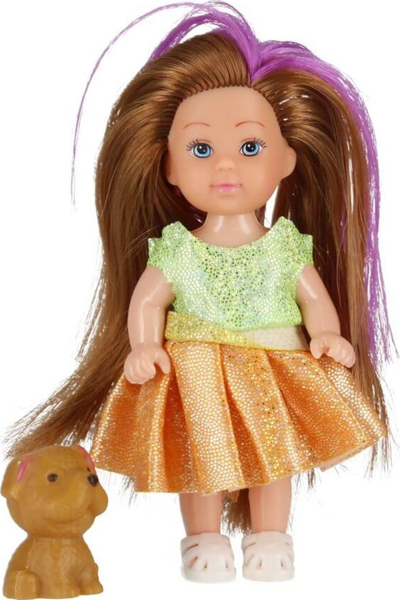 Kukull me qenush Mega Creative Doll Dog, 12cm, për kalamaj 3+, shumëngjyrëshe