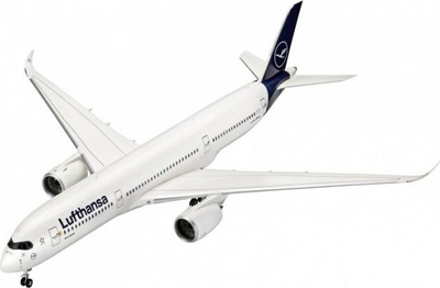 Aeroplan lodër Revell model Airbus A350-900 Lufthansa, i bardhë