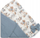 Mbështjellëse bebe Baby Nest Cone Muslin Dragons, 75x75 cm, blu jeans