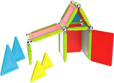 Lodër Ndërtuese Magnetike Supermag Tags Wheels, 143 copë, me rrota, shumëngjyrëshe