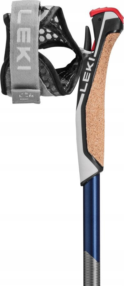 Shkopinj Nordic Walking LEKI Smart Flash, karbon 70%, dorezë Nordic Shark, të zinj