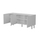 Komodë Sideboard LUCCA 3D, 165x40x80 cm, dizajn modern, e bardhë