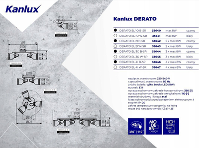 Лустер за таван Derato, 3xE14, бел и сребрен