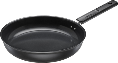 Tigan skuqjeje Fiskars, 28cm, alumin i ricikluar, i zi