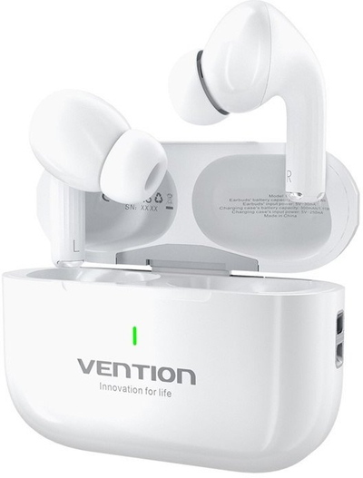 Kufje pa tela Vention Echo Lite E11, TWS, 30 orë bateri, të bardha