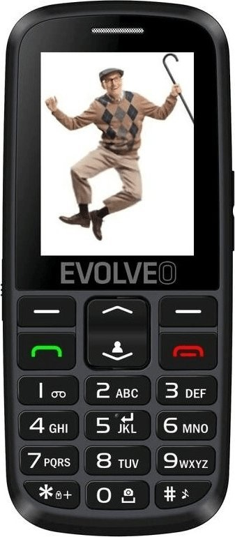 Телефон за постари лица EVOLVEO EasyPhone EG, екран 2.4", SOS копче, црн