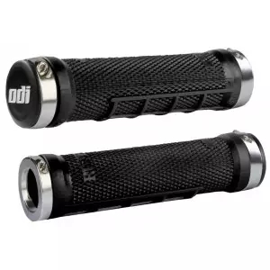 Doreza biçiklete ODI Ruffian MX MTB Lock-On, gome, e zezë me argjend
