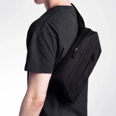 Çantë timoni për biçikletë Wozinsky WSB6GR, material TPU poliester, me rrip shpatulle, gri e errët