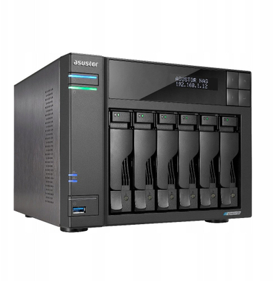 NAS Asustor LOCKERSTOR 6 AS6706T, 6-bay, 2x 8TB N300, i zi