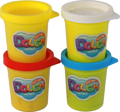 Set plasteline Lean Toys Unicorn Hairdresser, 4 kavanoza, për kalamaj 3+, shumëngjyrësh