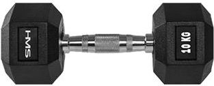 Shtanga HMS Hex Pro me gomë 1 x 10 kg 