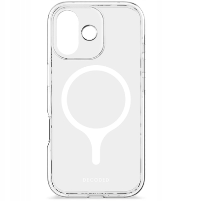 Kapak telefoni Decoded MagSafe DropTec për iPhone 17, transparent, i bardhë