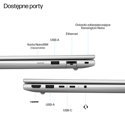 Laptop HP EliteBook 6 G1a 14, Ryzen AI, 16GB RAM, 512GB SSD, ngjyrë argjend