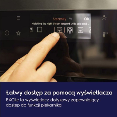 Furrë inkaso Electrolux 800 Series SteamPro LOB8S38V, gatim me avull, ekran me prekje, e bardhë