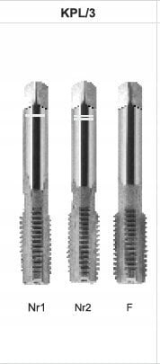 Set çapa metali A1, HSS, DIN 352 UNC 10 24
