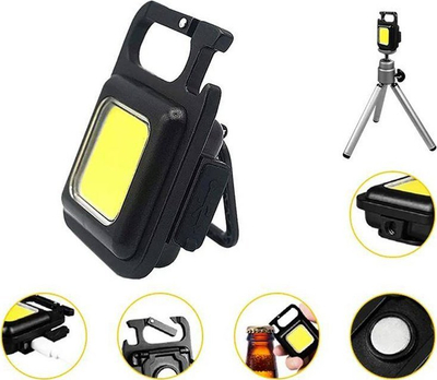 Elektrik portativ ZD100, COB LED, me magnet edhe karabinë, i zi