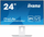 Monitor iiyama ProLite XUB2492HSU-W5, 24", IPS, i bardhë