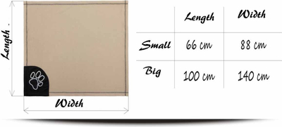 Batanije për qen Hobbydog 88, 66 x 88 cm, beige