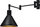 Applikë muri Candellux Copenhagen 21 75444, metal, krah i rregullueshëm, e zezë