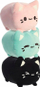 Lodër pelushi Aurora Meowchi Tasty Peach Black Sesame, 18cm, eco-friendly, e zezë