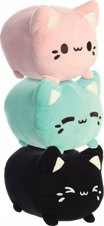 Lodër pelushi Aurora Meowchi Tasty Peach Black Sesame, 18cm, eco-friendly, e zezë