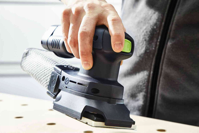 Lëmuse orbitale me bateri Festool RTSC 400 Basic, Li-Ion, me Systainer, e zezë