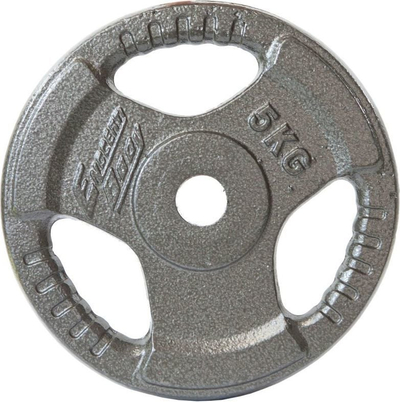 Diskë peshe EB Fit Hammertone, 5kg, vrimë 26.5mm, gri metalike
