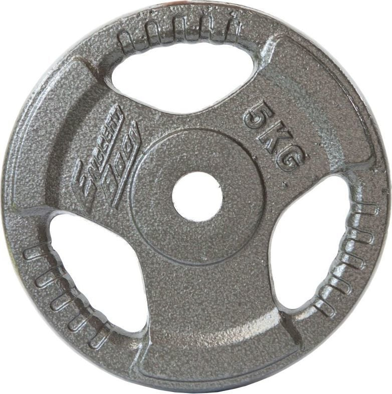 Diskë peshe EB Fit Hammertone, 5kg, vrimë 26.5mm, gri metalike