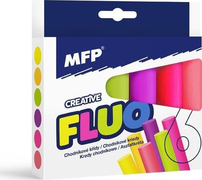Shkumësa trotuari MFP Oval Sidewalk Chalk M Fluo, set me 6 ngjyra neon, shumëngjyrëshe