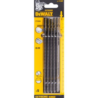 Teh sharre për metal Dewalt DT2154, 180x148mm, 5 copë, i zi