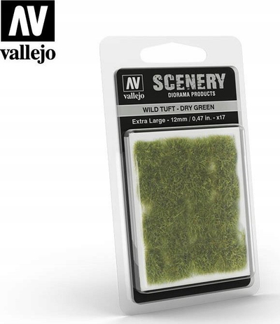 Set peizazhi Vallejo VALSC424 Model Scenery, tufa bari 12mm, jeshile e thatë