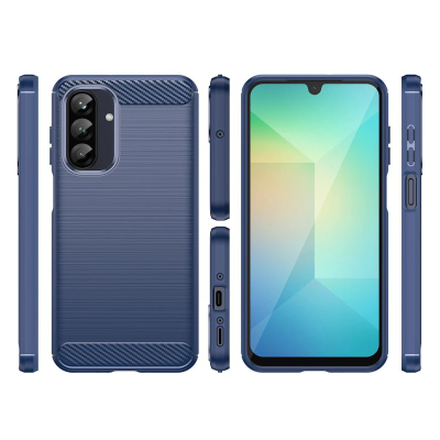 Mbrojtëse telefoni Carbon për Samsung Galaxy A26, me teksturë karboni, që s’rrëshqet nga dora, blu