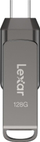 USB Lexar JumpDrive Dual Drive D400, 128GB, USB 3.1 Type C edhe Type A, ngjyrë argjendi