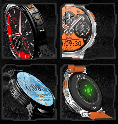 Orë inteligjente Gravity GT23 4, ekran 1.85", Bluetooth, argjendi me rrip i zi